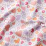 Cotton Flannel Colourful Hearts – white,  thumbnail number 2