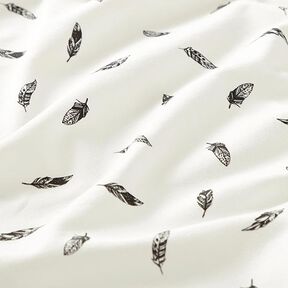 Cotton Jersey Feathers – offwhite, 
