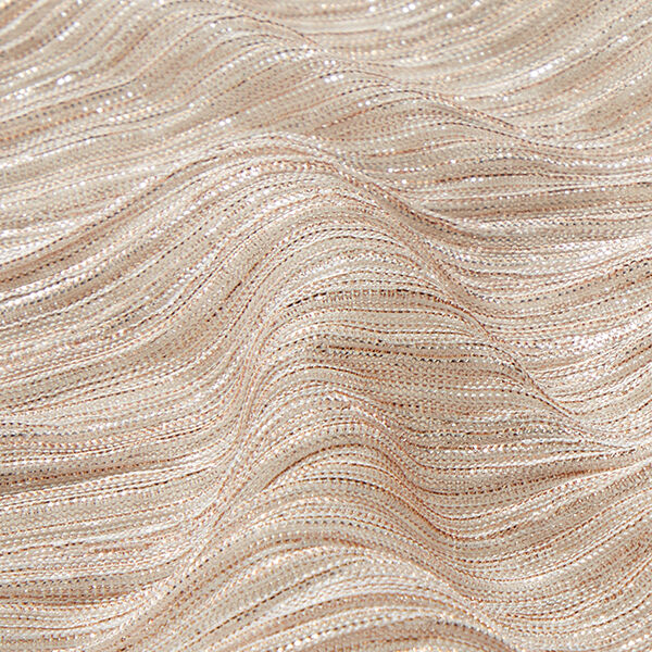 Glitter stripes pleated jersey – rose gold/silver,  image number 2