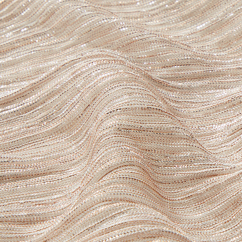 Glitter stripes pleated jersey – rose gold/silver,  image number 2