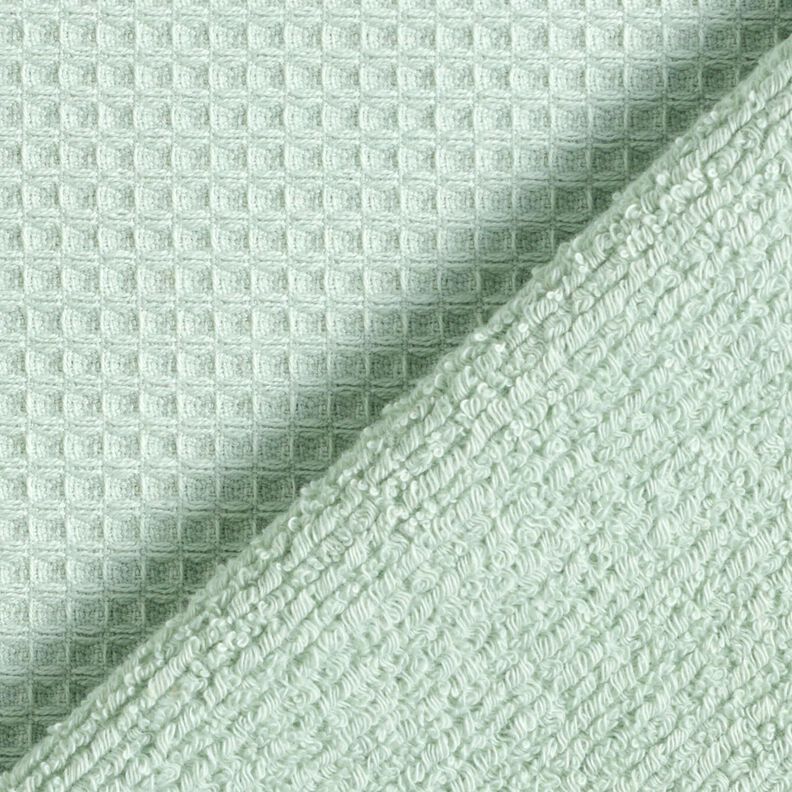 Towelling Fabric/Waffle Piqué Plain – pale mint,  image number 4