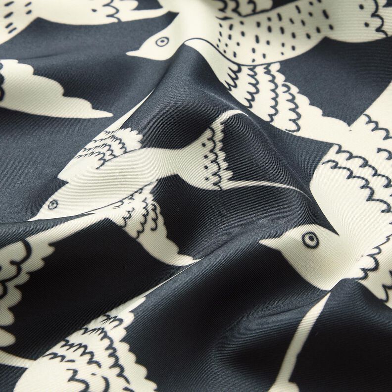 Satin panel swallows | Katia Fabrics – anthracite/cream, image number 10