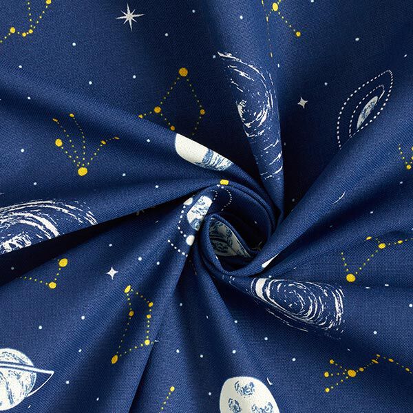 Decor Fabric Glow in the dark constellation – navy blue/light yellow,  image number 5