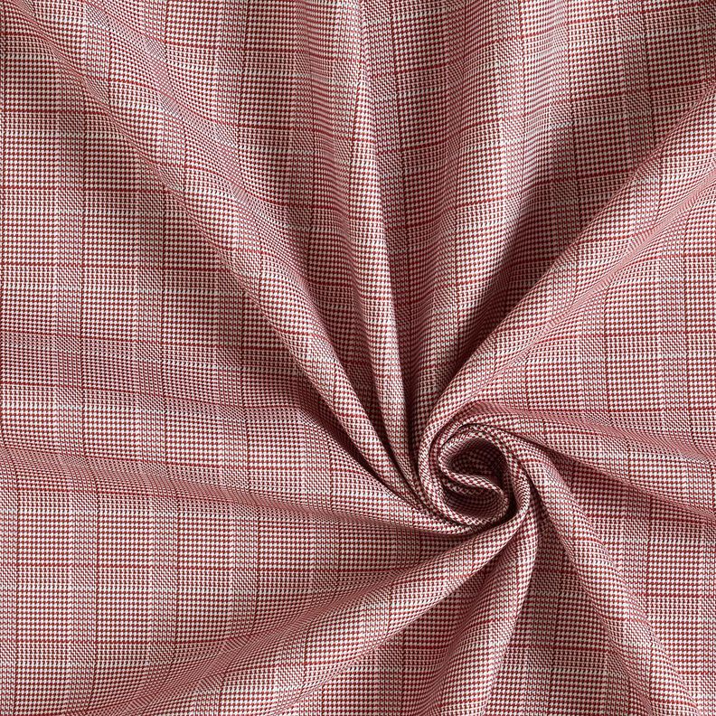 Prince of Wales check cotton blend – white/burgundy, image number 3