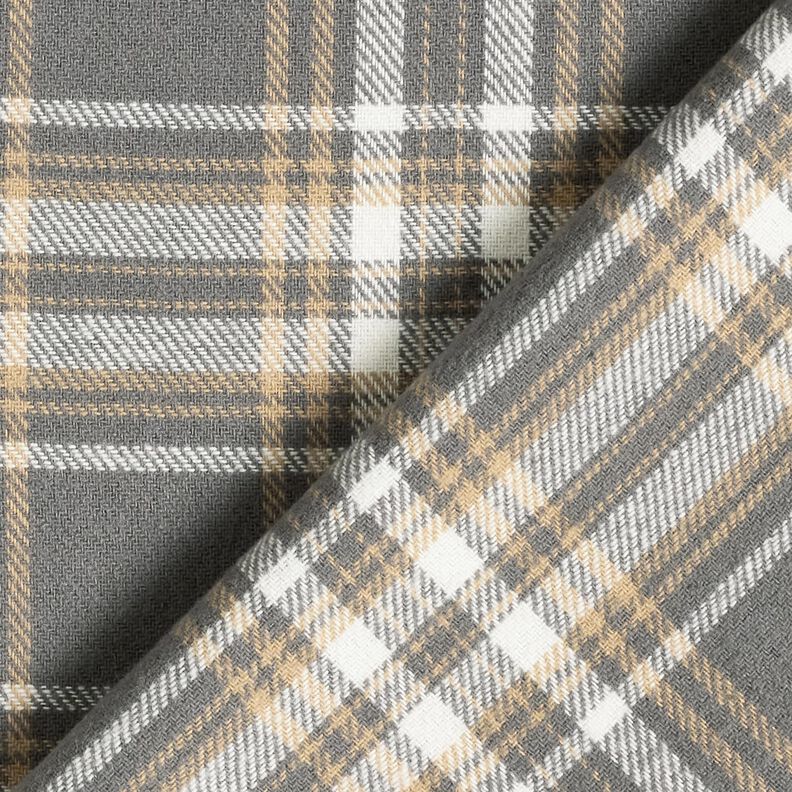 Cotton Flannel checked – grey/white, image number 4