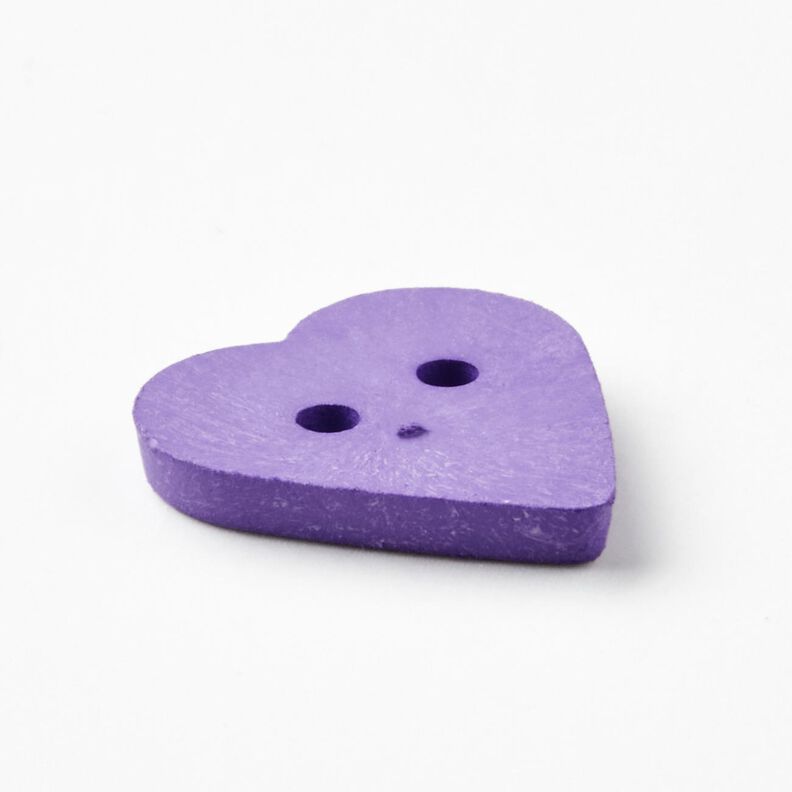 Heart-shaped button [Ø 15 mm] – lavender,  image number 3