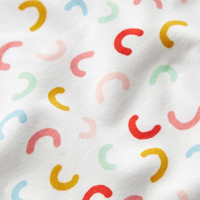 Brushed Sweatshirt Fabric Colourful Arches – white,  image number 2