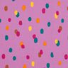 French Terry colourful splashes – pastel violet/orange,  thumbnail number 1