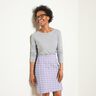Cotton Stretch Check – white/lavender,  thumbnail number 7
