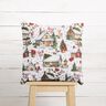 Decor Fabric Canvas wintery village – white/dark red,  thumbnail number 6