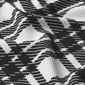 Knitted jacquard check structure – black/white, 