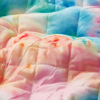 Quilted Fabric colour gradient rainbow – white/colour mix, 