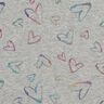 Alpine Fleece Glitter hearts Foil Print – light grey,  thumbnail number 1