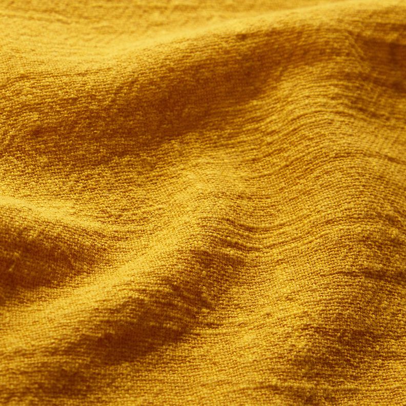 Linen look cotton fabric – mustard,  image number 2