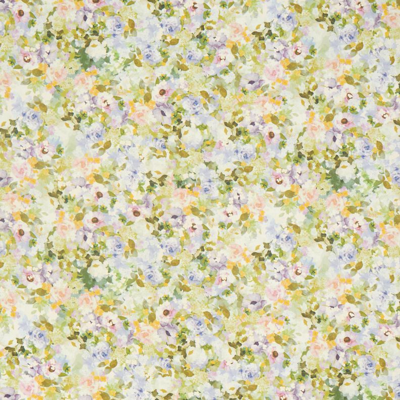 Chiffon sea of flowers recycled – pastel violet/lime green,  image number 1