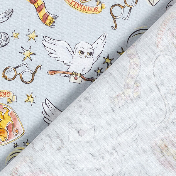 Cretonne Licensed Fabric ‘Harry Potter’ Memorabilia Gryffindor | Warner Bros. – silver grey,  image number 4
