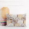 Decor Fabric Cotton Twill abstract palm fans – curry yellow/ivory,  thumbnail number 8
