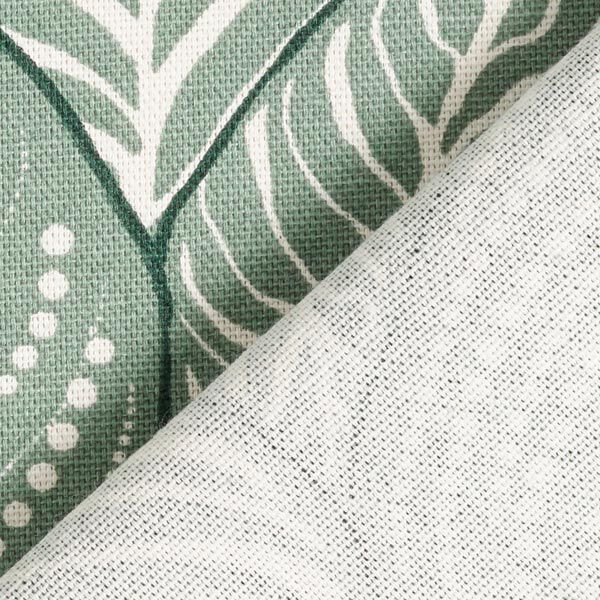 Decorative half Panama fabric simple leaves – reed,  image number 4
