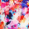 viscose fabric colourful watercolor flowers digital print – intense pink/blue lilac,  thumbnail number 2