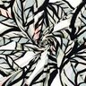 Viscose Jersey large leaves – ivory/midnight blue,  thumbnail number 3