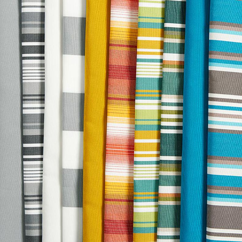 awning fabric Wide Stripes – light grey/white,  image number 7
