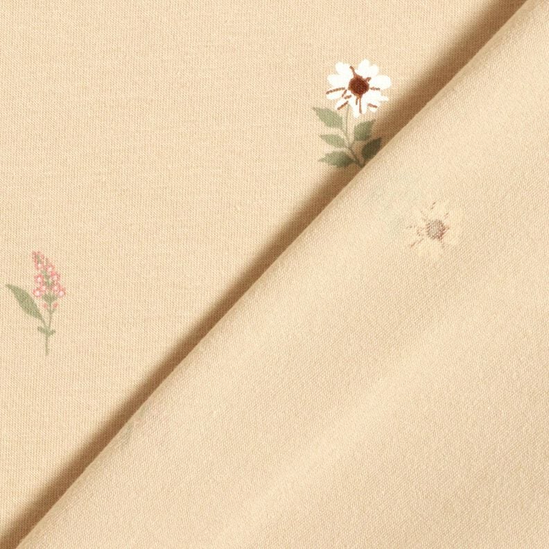 Cotton Jersey delicate flowers &ndash; sand,  image number 4