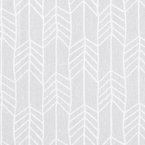 Decor Fabric Half Panama Arrow Pattern – light grey | Remnant 80cm, 