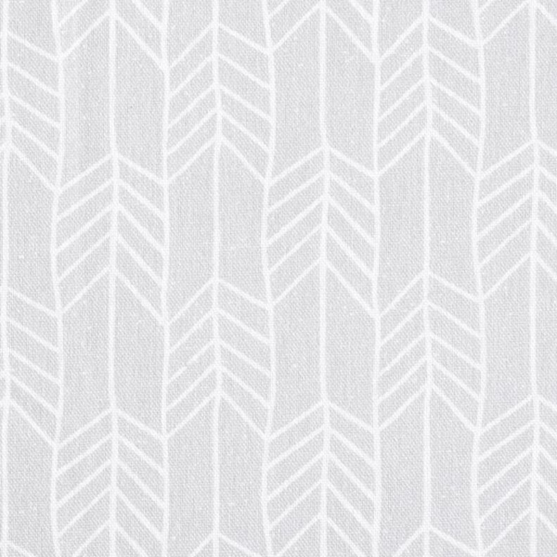 Decor Fabric Half Panama Arrow Pattern – light grey,  image number 1