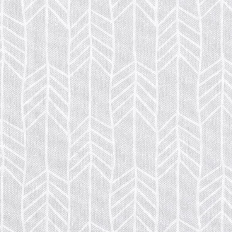 Decor Fabric Half Panama Arrow Pattern – light grey, image number 1