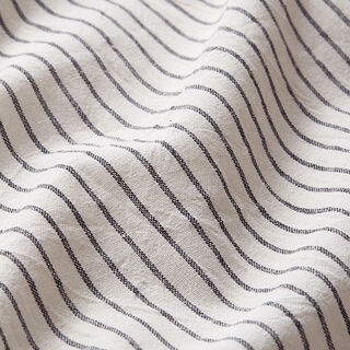 Blouse Fabric Cotton Blend wide Stripes – offwhite/black, 