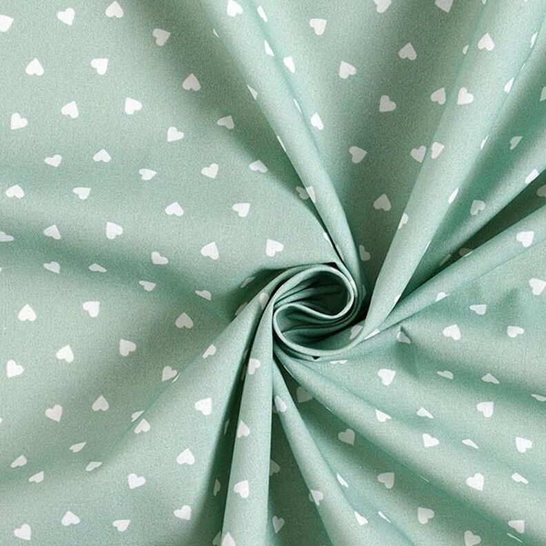 Scattered hearts organic cotton poplin – reed,  image number 3