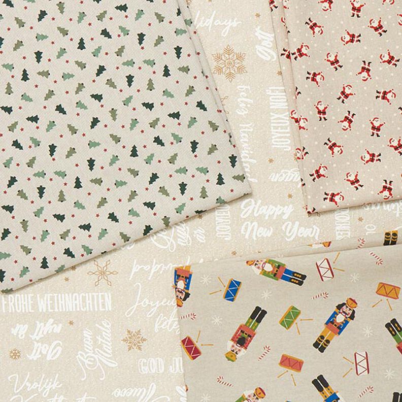 Decorative fabric half Panama small fir trees – natural, image number 5
