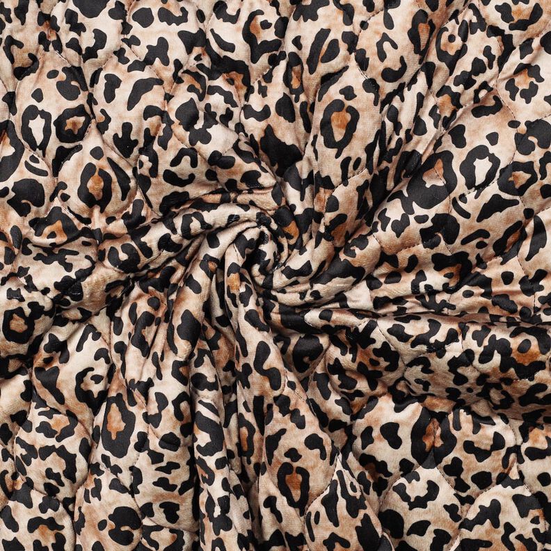 Quilted Fabric Leo Digital Print – light brown/black, image number 3