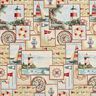 Decor Fabric Tapestry Fabric nautical collage – light beige/light blue,  thumbnail number 1