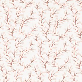 Cotton Poplin leafy branches – white/rose gold, 
