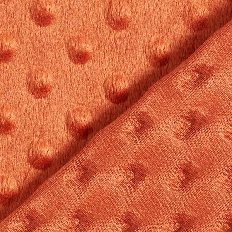 Cosy Fleece Embossed Dots – terracotta,  image number 4