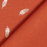 Cotton jersey feathers – terracotta,  thumbnail number 4