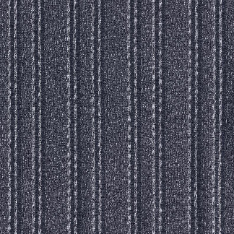 Crushed stripes cotton fabric – navy blue,  image number 1