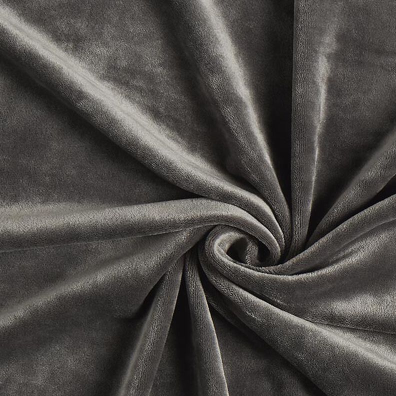 Stretch Velvet Nicky Velours – grey,  image number 1