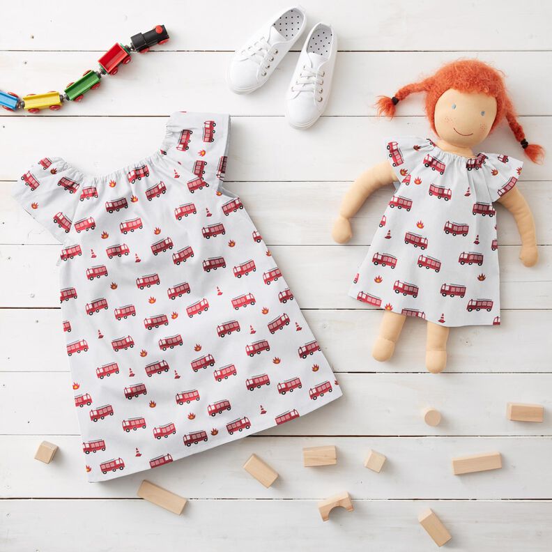 Cotton Poplin fire brigade – white,  image number 6