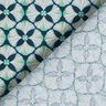 Cotton Cretonne flower tiles – petrol/light taupe,  thumbnail number 4