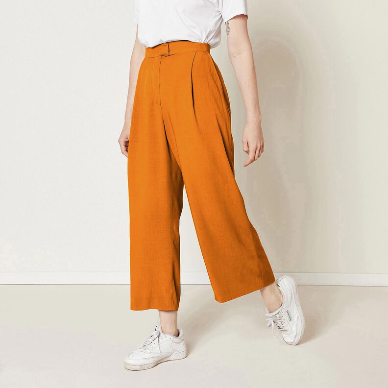 Linen fabric Ramie mix medium – caramel,  image number 8