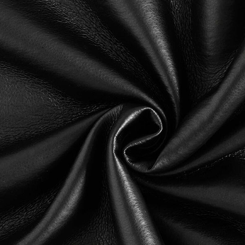 Plain Imitation Leather with Faux Fur Reverse – black/light dusky pink,  image number 3
