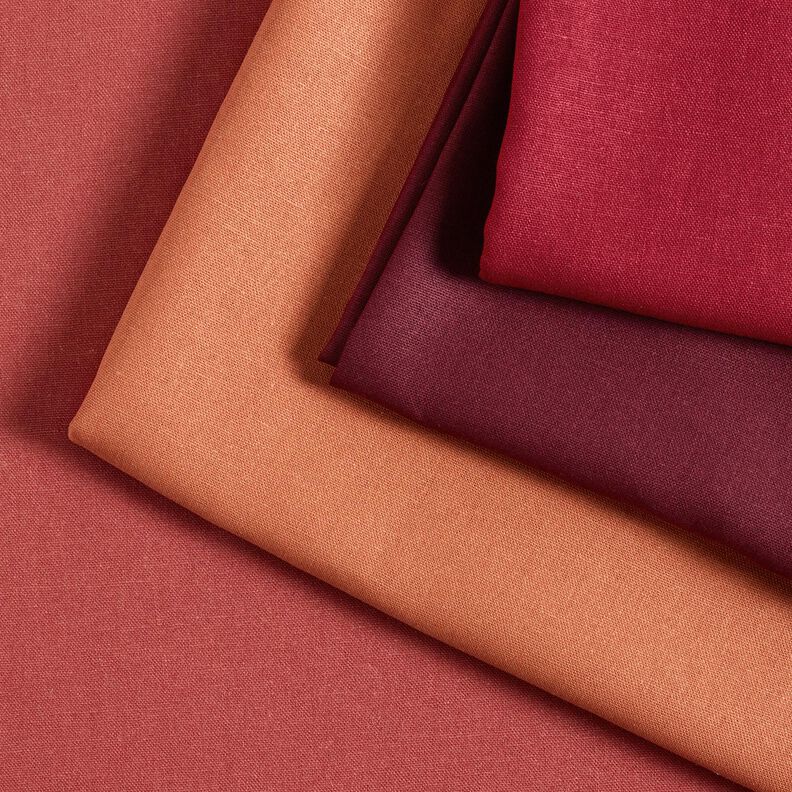 pure heavy linen Plain – copper,  image number 4
