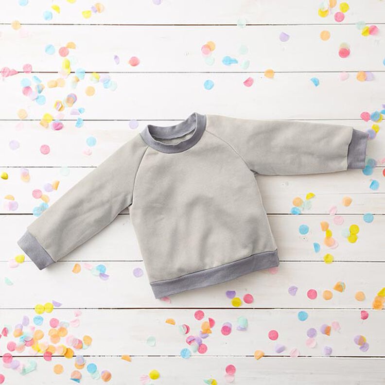 Light Cotton Sweatshirt Fabric Plain – natural,  image number 7