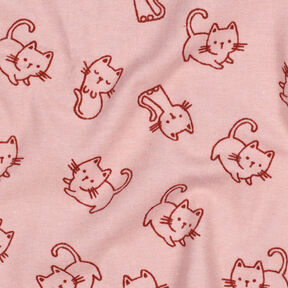 Cotton Flannel cats | by Poppy – light dusky pink/burgundy, 