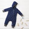 Denim Quilted Fabric Diamonds – midnight blue,  thumbnail number 5