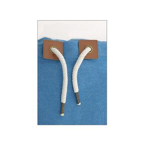 Faux leather with eyelet appliqué [ 4 pieces / Ø 10 mm ] – burgundy, 