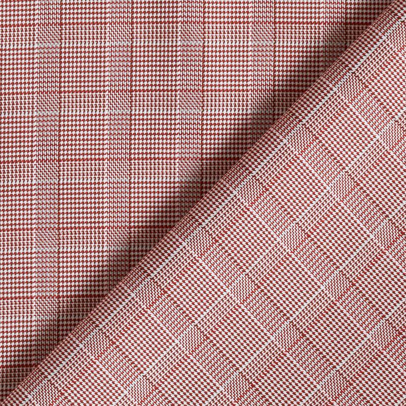 Prince of Wales check cotton blend – white/burgundy,  image number 4