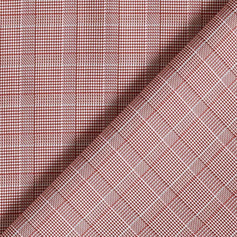 Prince of Wales check cotton blend – white/burgundy, image number 4